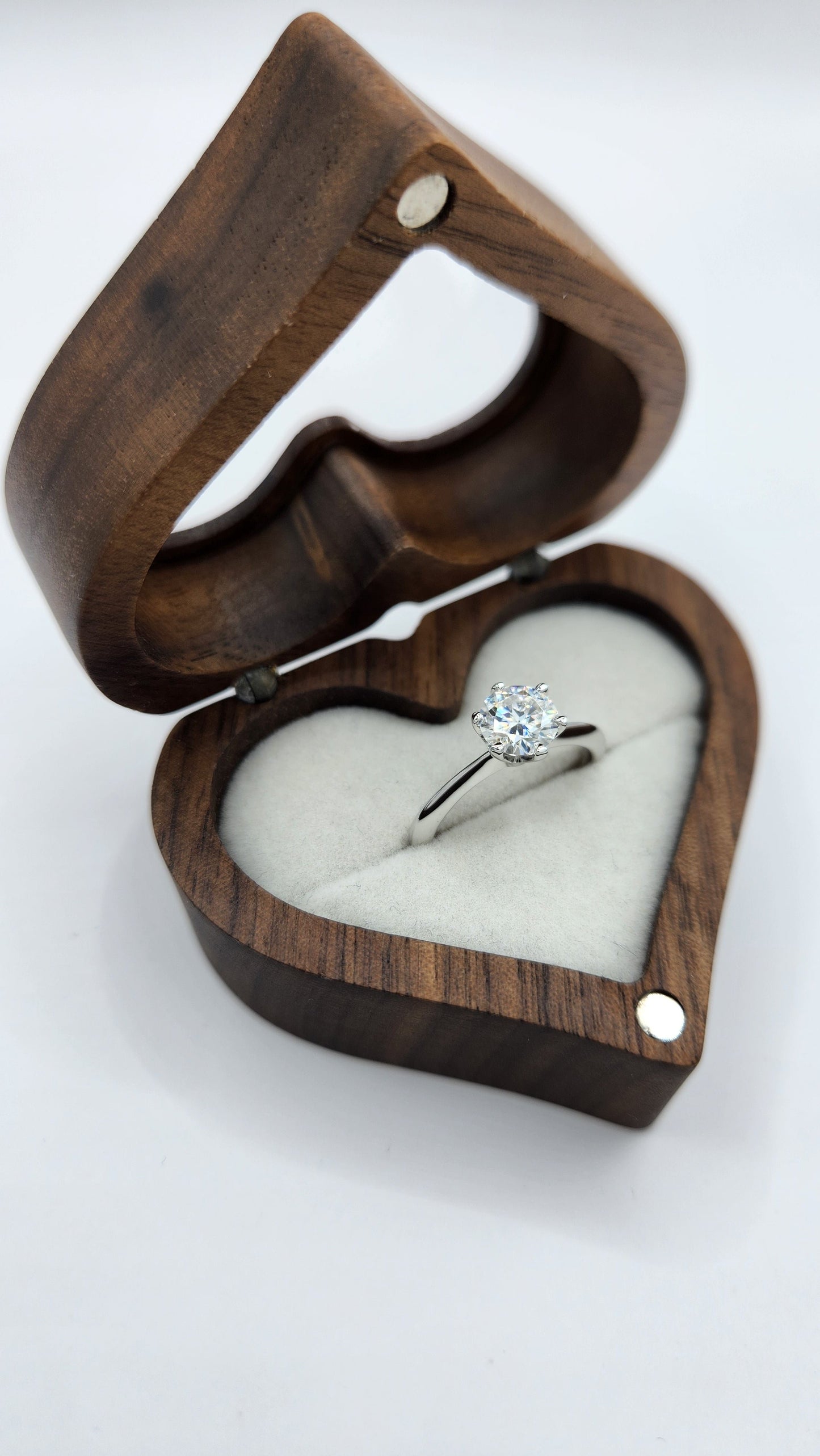 Moissanite Silver Ring - Elinor