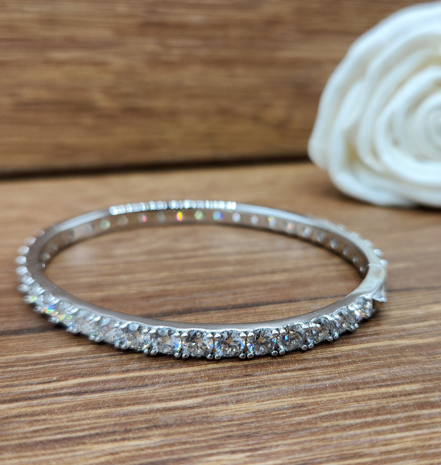 Moissanite Silver Bracelet - SAPHIRA 5