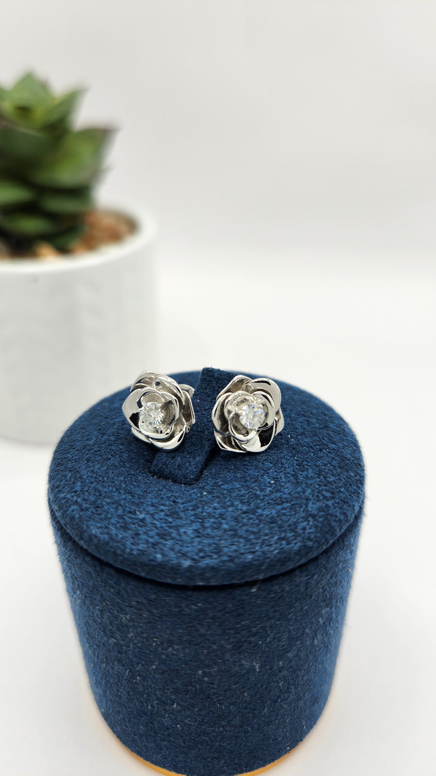 Moissanite Silver Earing - ROSY_