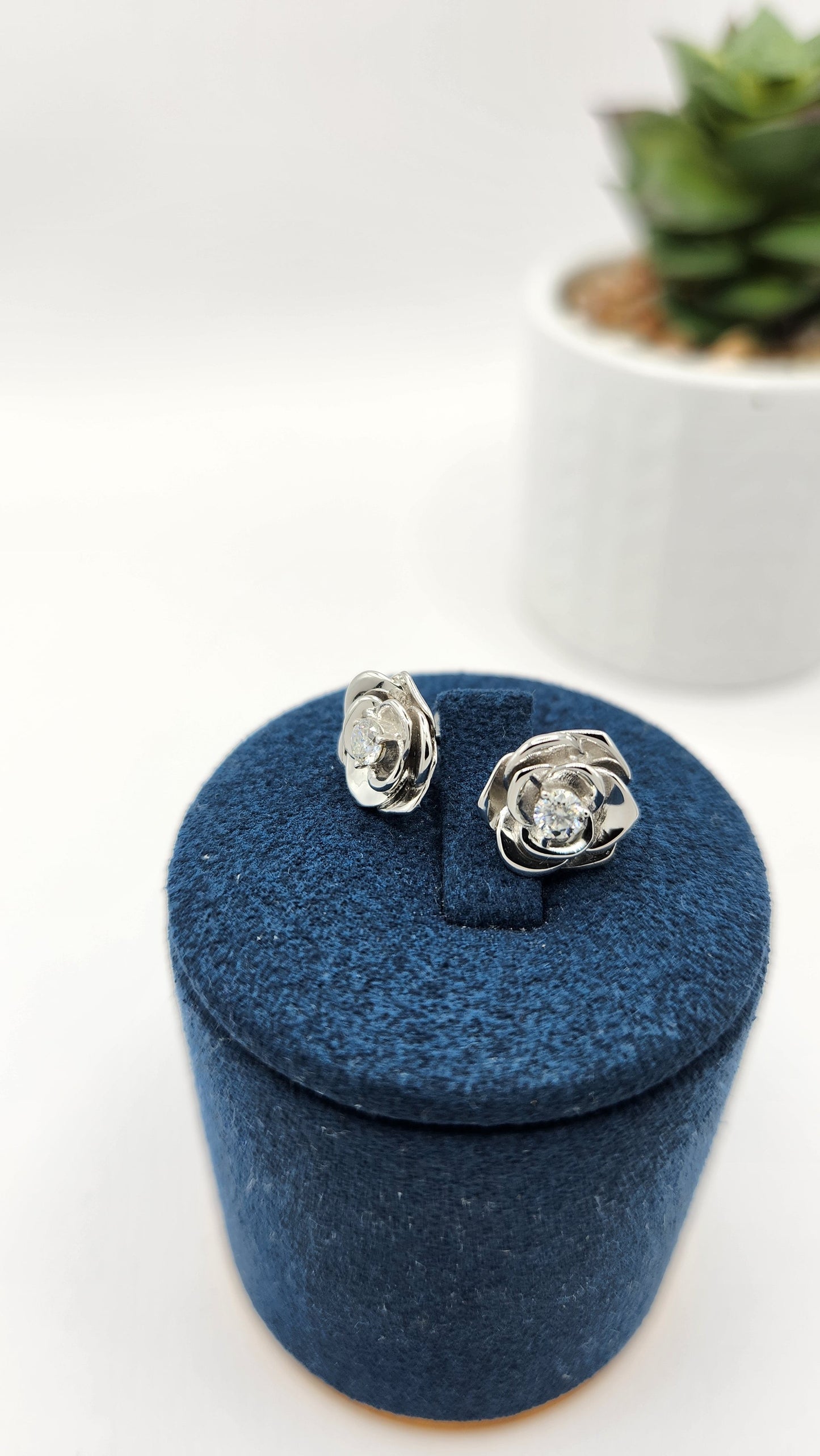 Moissanite Silver Earing - ROSY_3