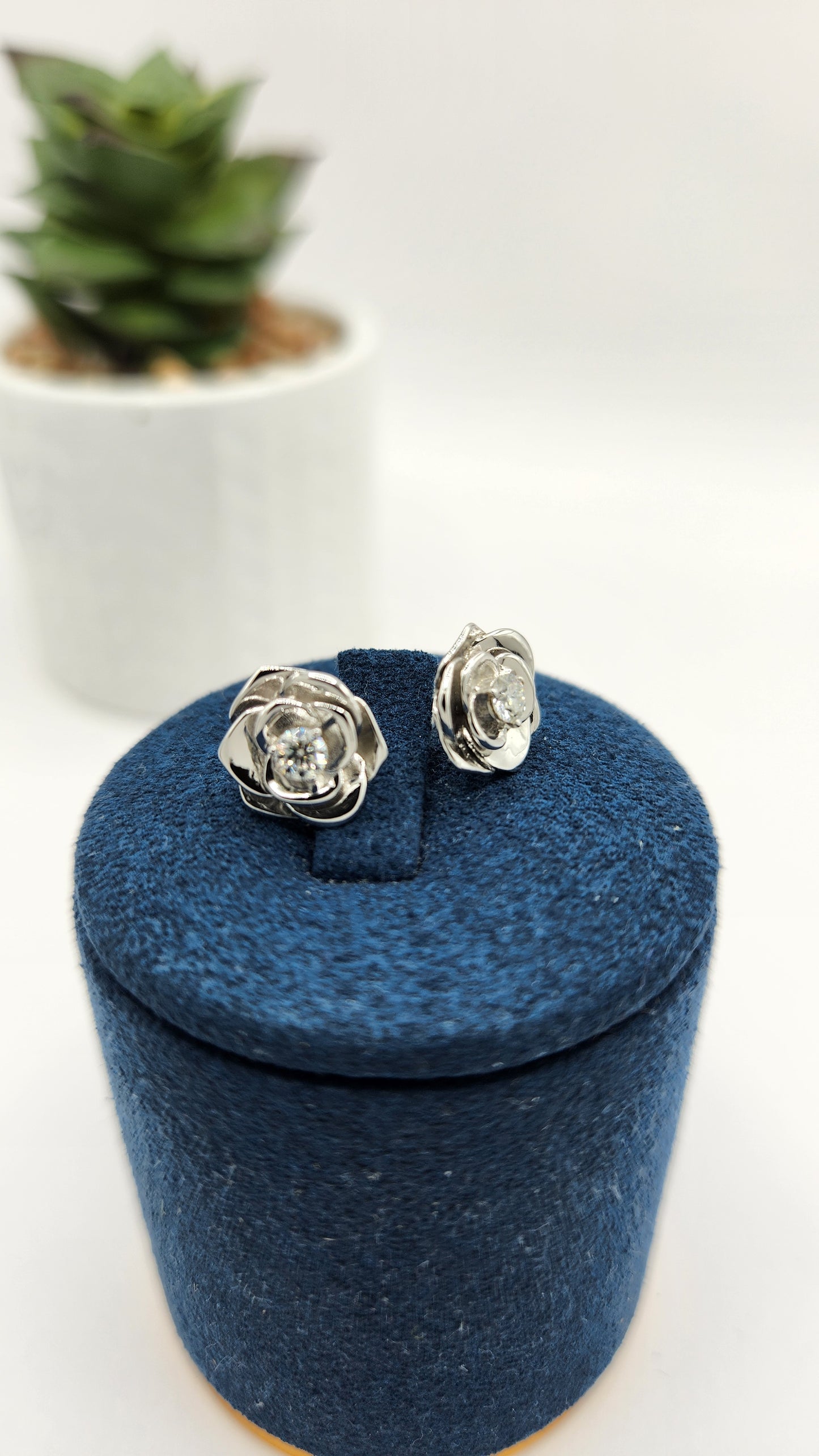 Moissanite Silver Earing - ROSY_4