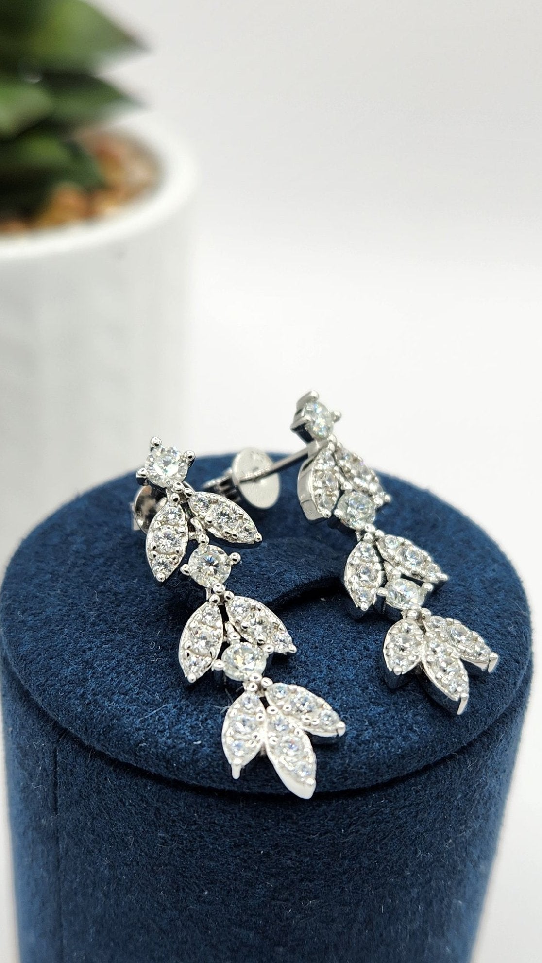 Moissanite Silver Earrings - BLISS_1