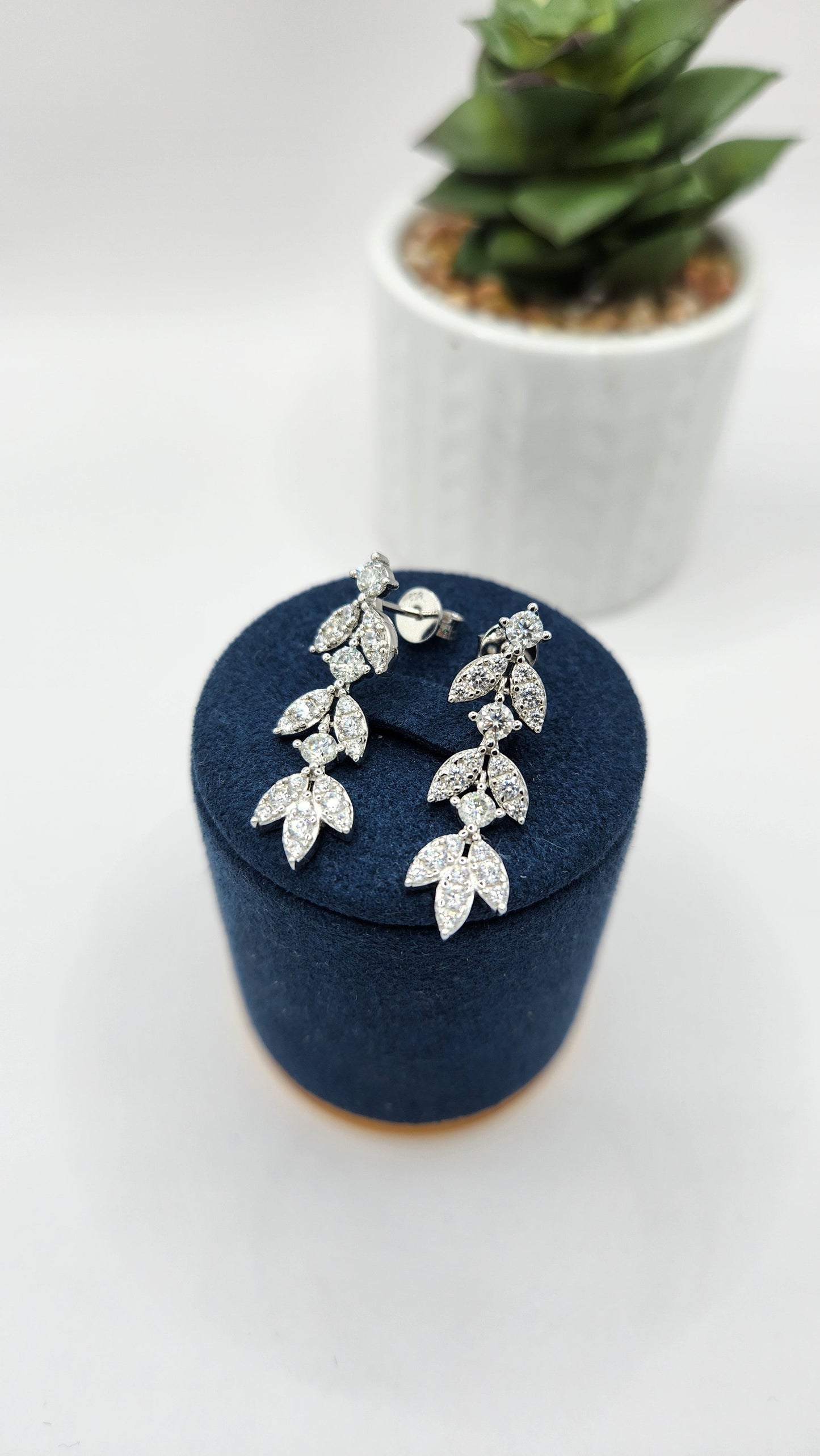 Moissanite Silver Earrings - BLISS_2
