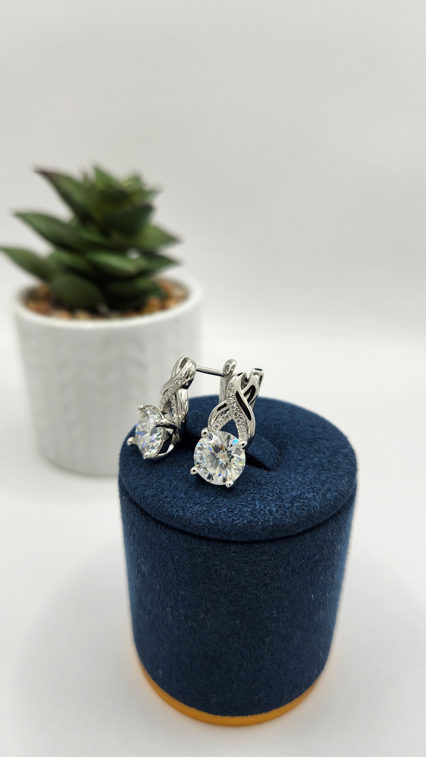 Moissanite Silver Earrings - CAPRI_2