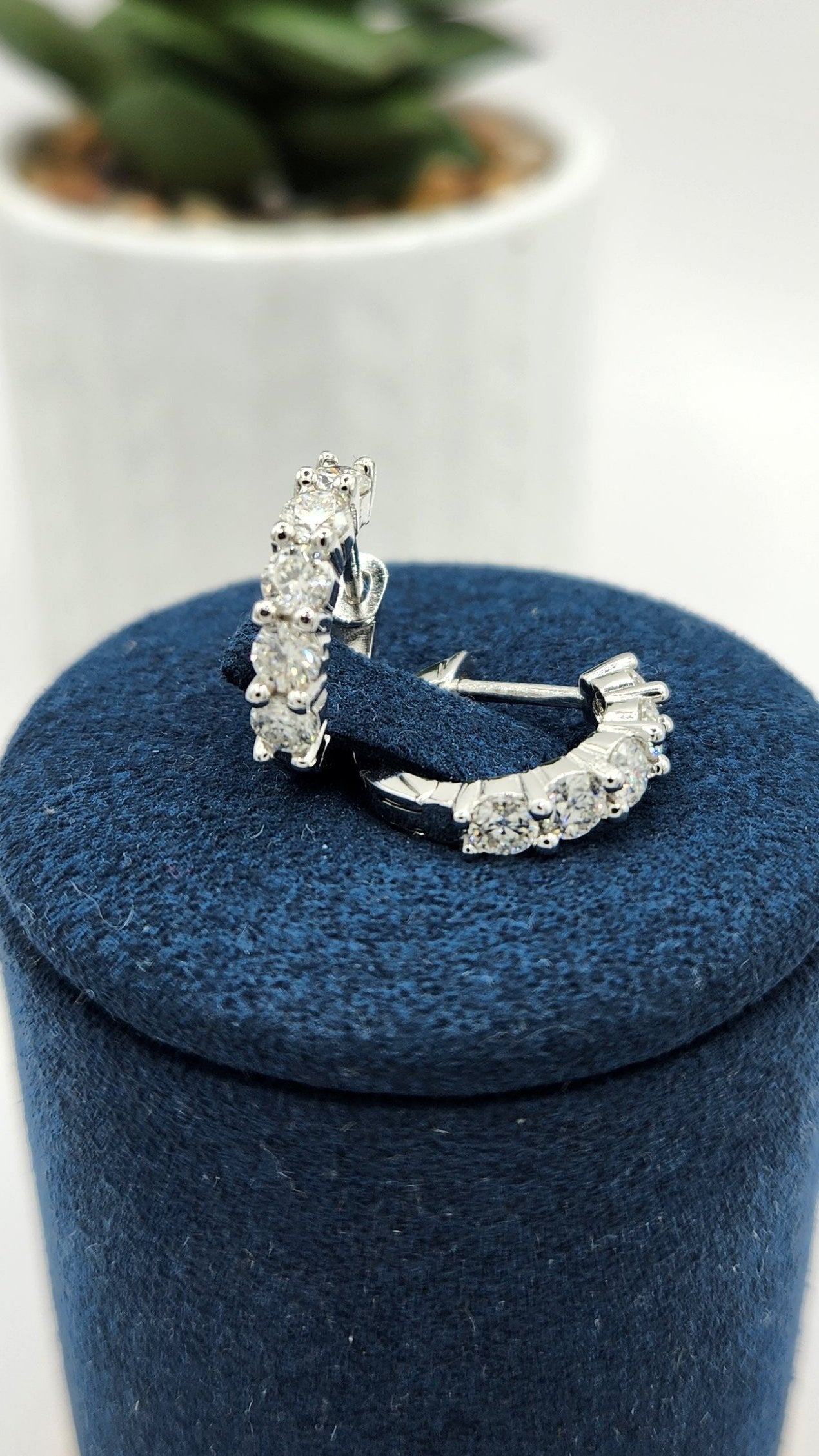 Moissanite Silver Earrings - CORSICA_1