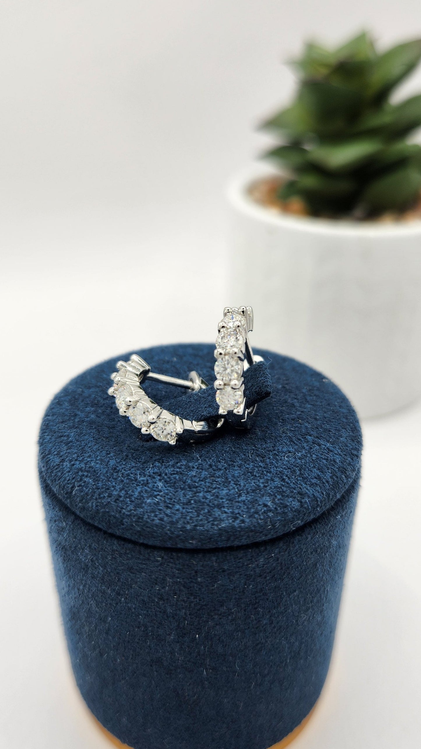 Moissanite Silver Earrings - CORSICA_2