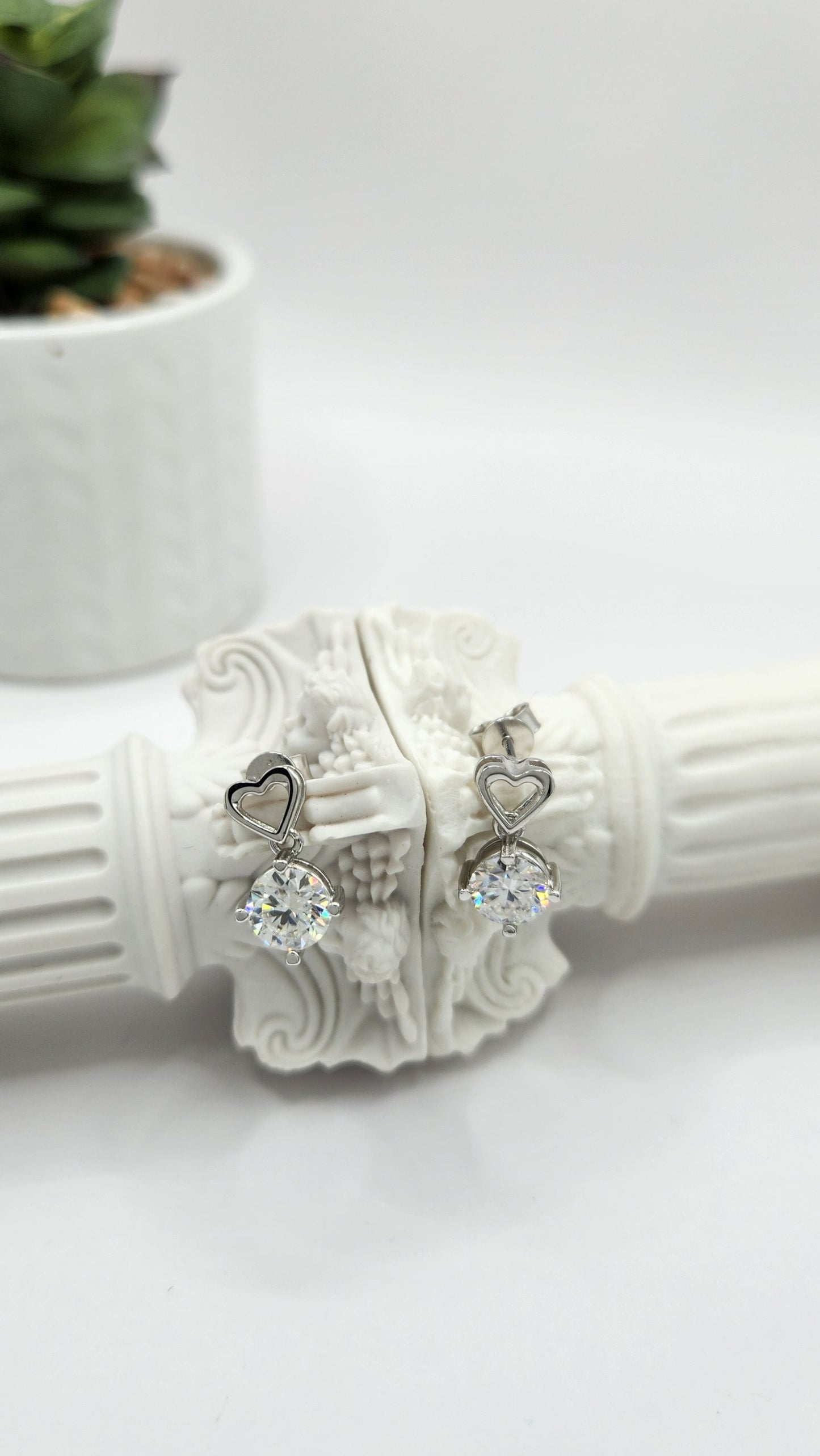 Moissanite Silver Earrings - MARBELLA
