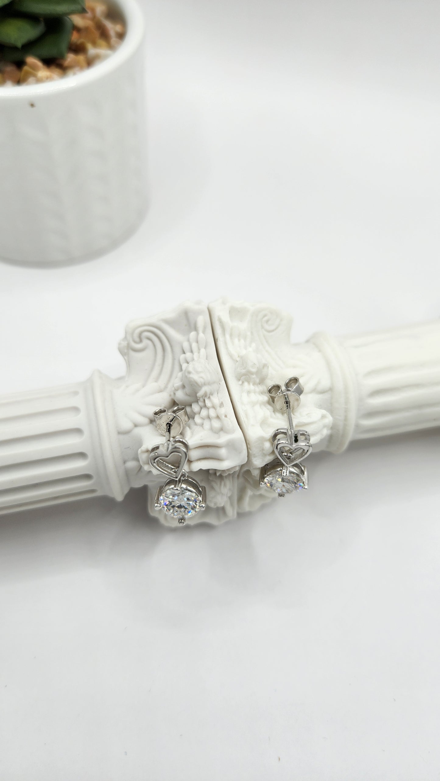 Moissanite Silver Earrings - MARBELLA4