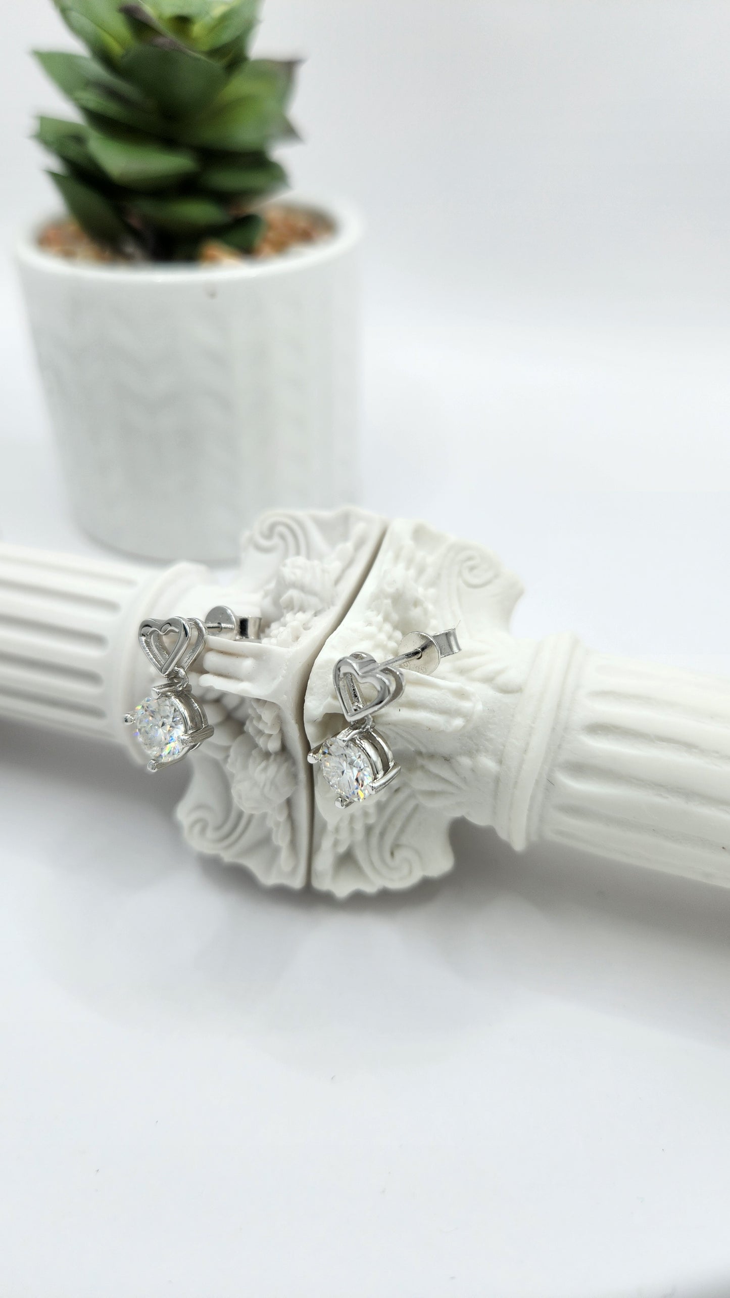 Moissanite Silver Earrings - MARBELLA 2