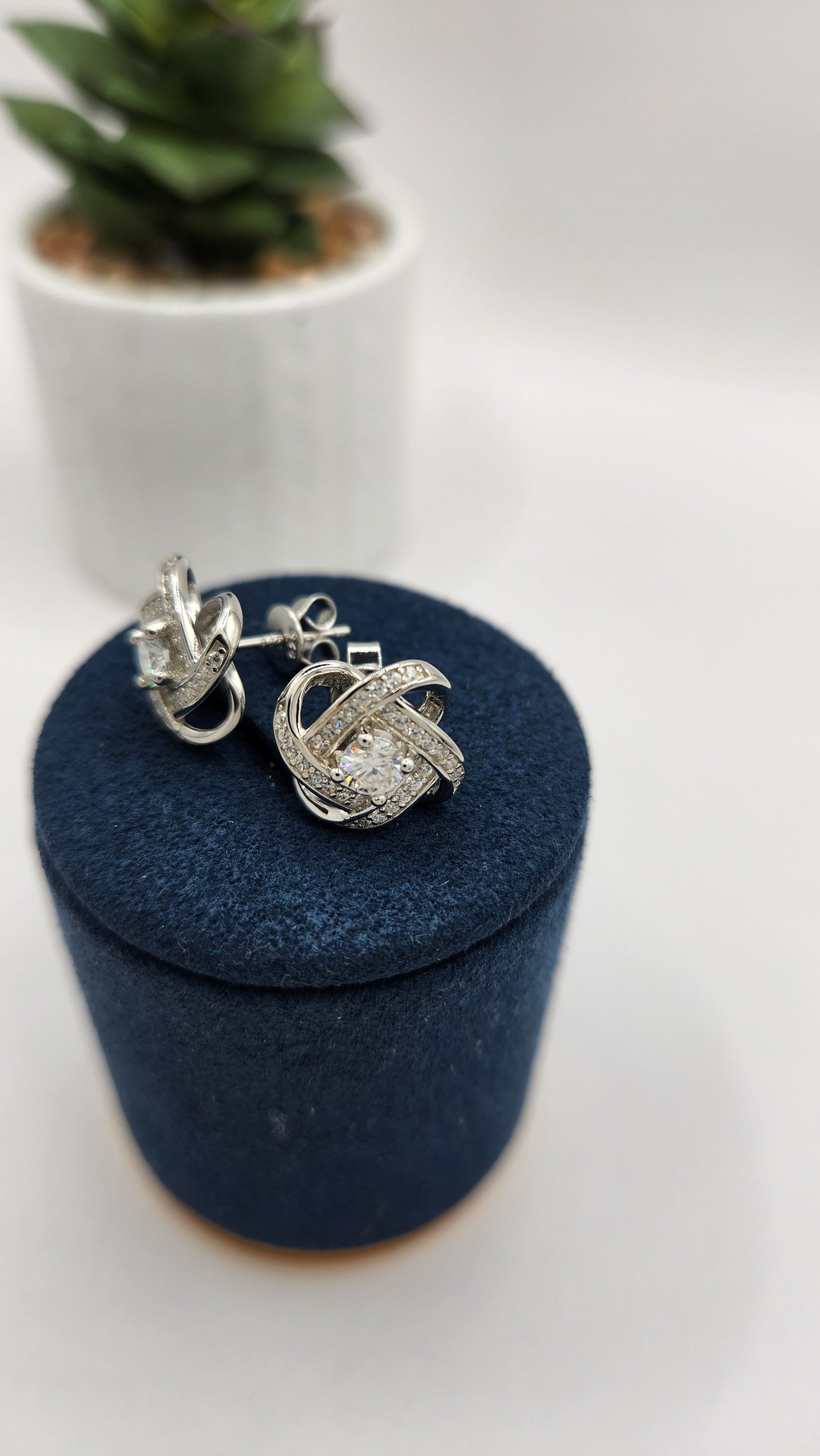 Moissanite Silver Earrings MIRRAGE3 4