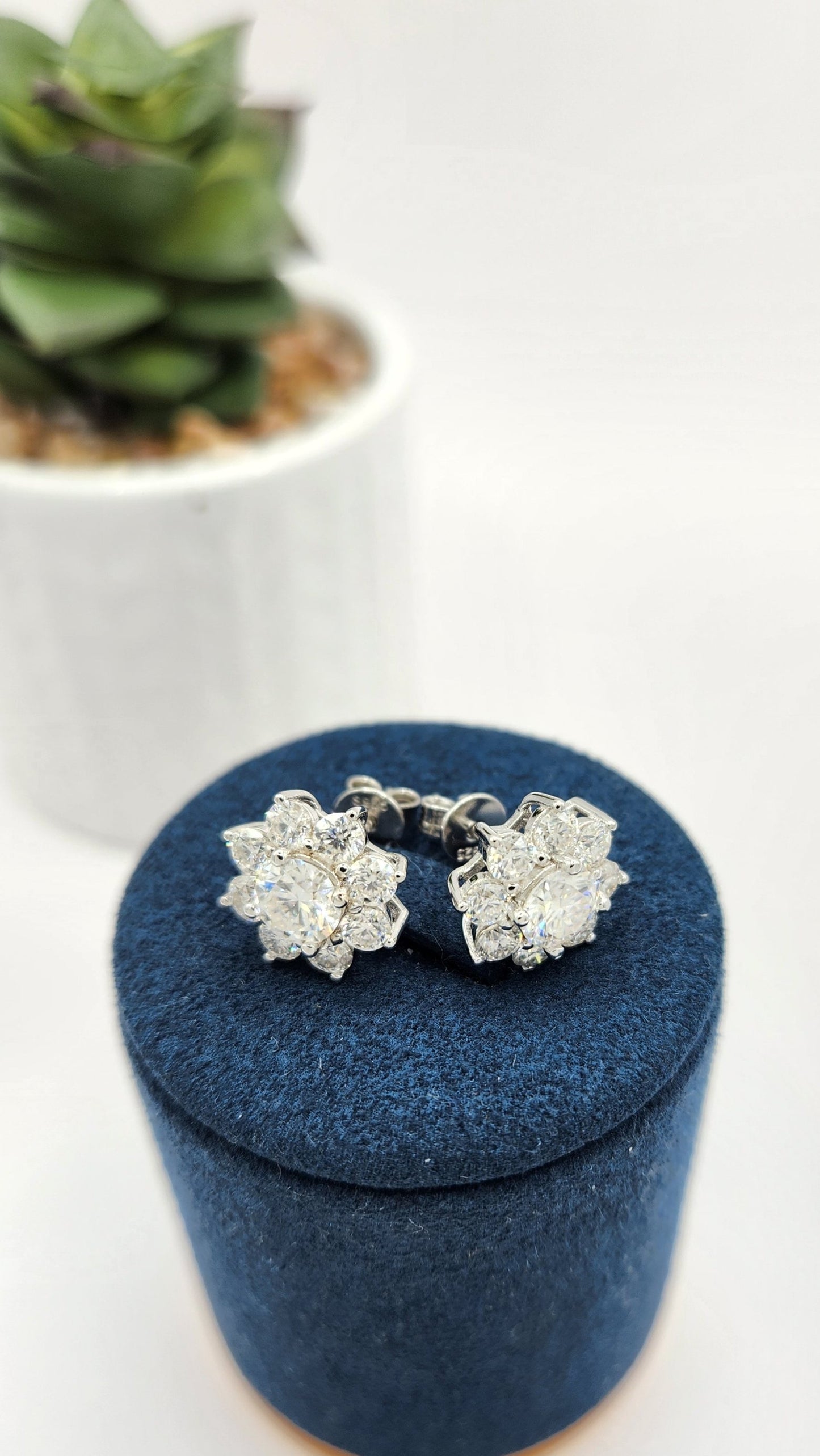 Moissanite Silver Earrings - MYSTIC 3