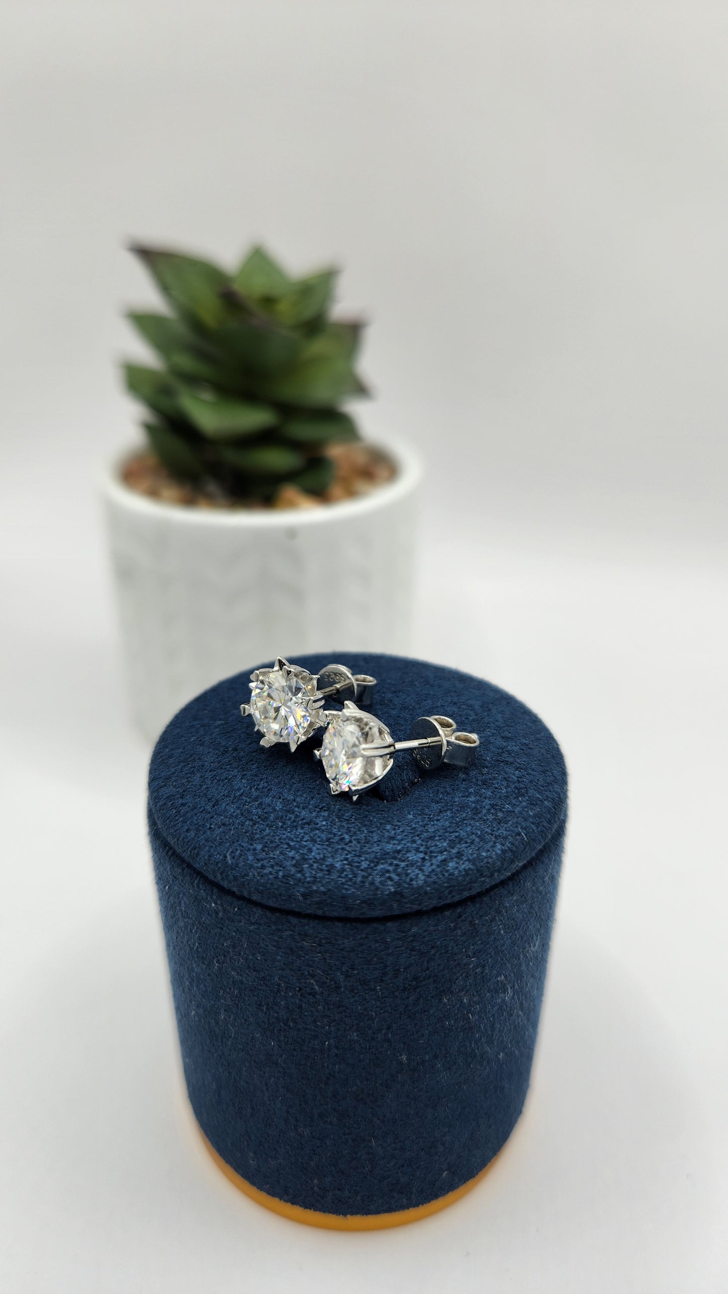 Moissanite Silver Earrings - STAR6