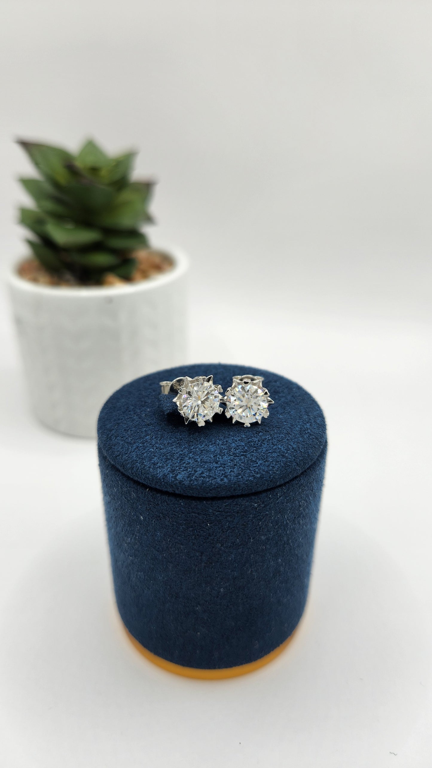 Moissanite Silver Earrings - STAR 3
