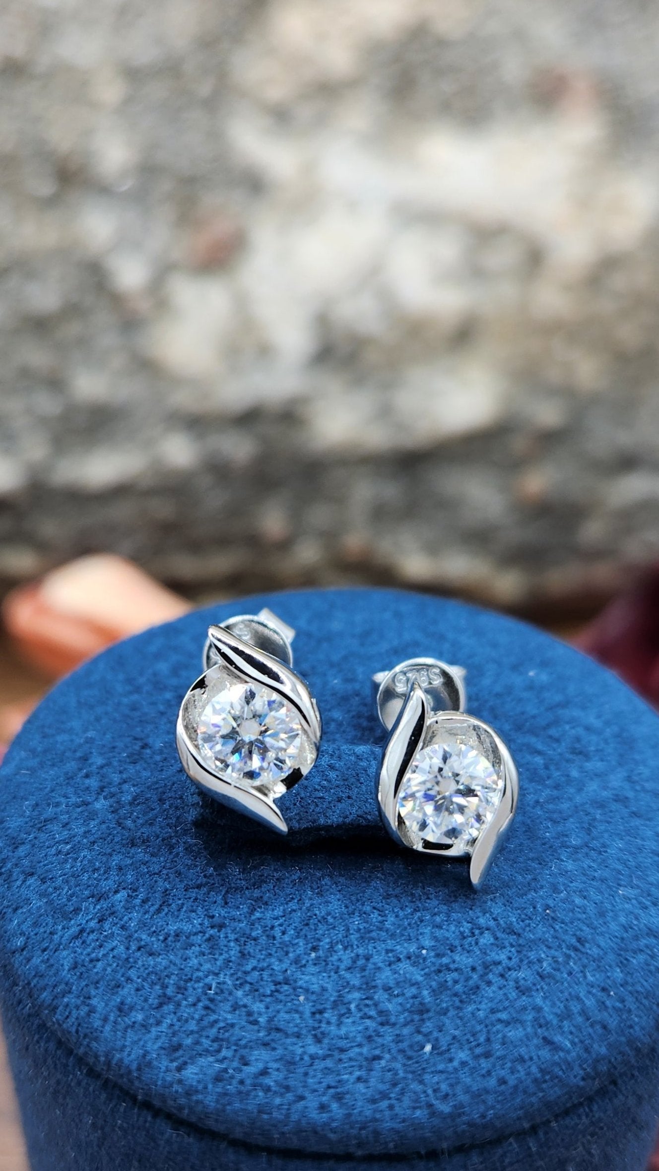 Moissanite Silver Jewelry Set - VIVID- earrings