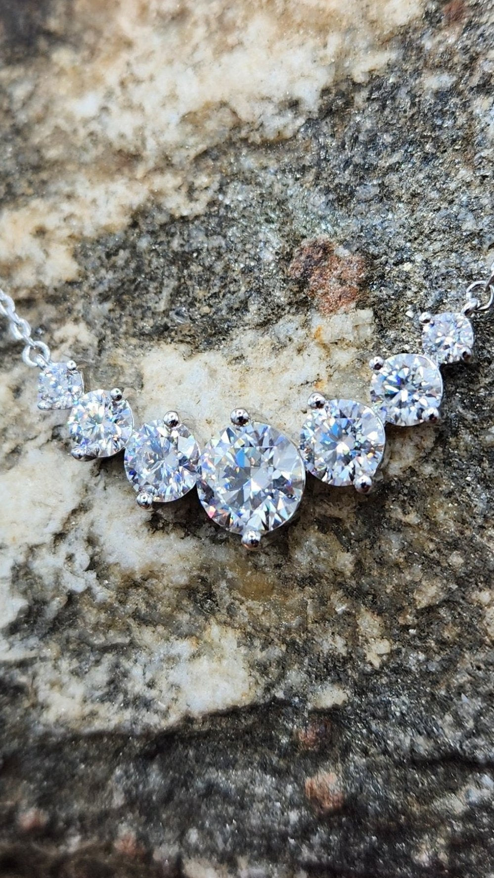 Moissanite Silver Necklace - BEAUTY1