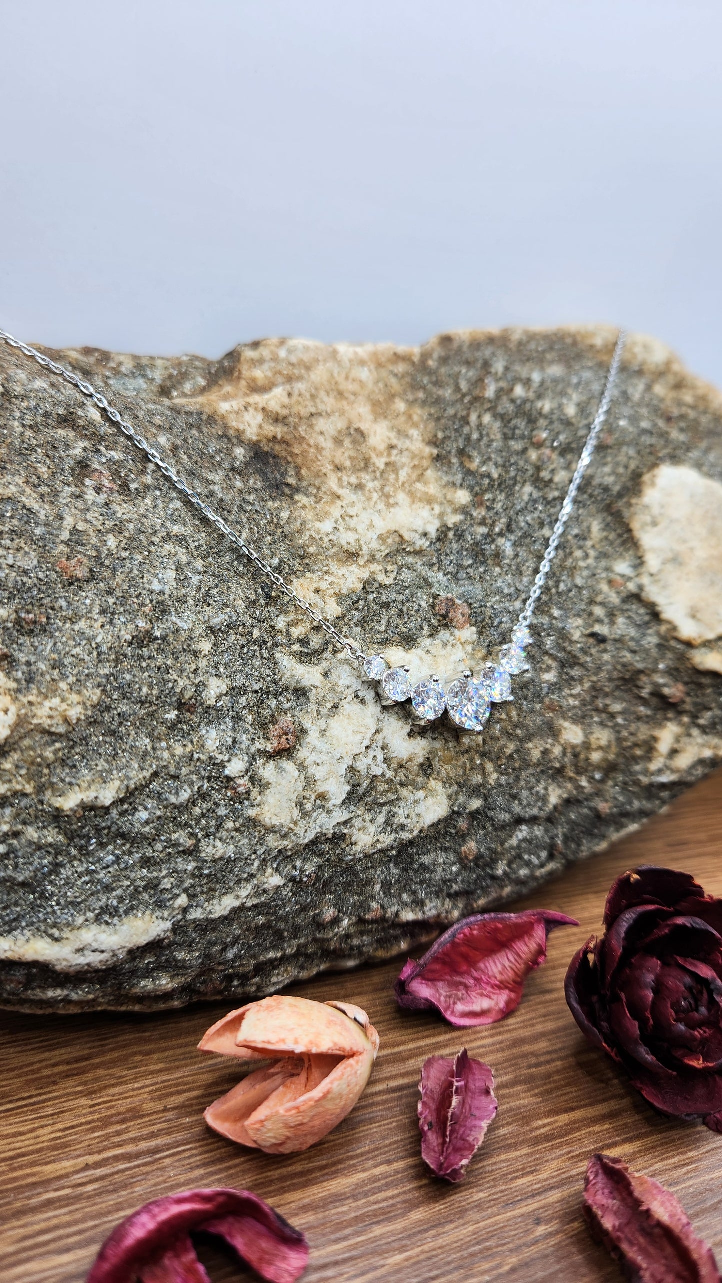 Moissanite Silver Necklace - BEAUTY3