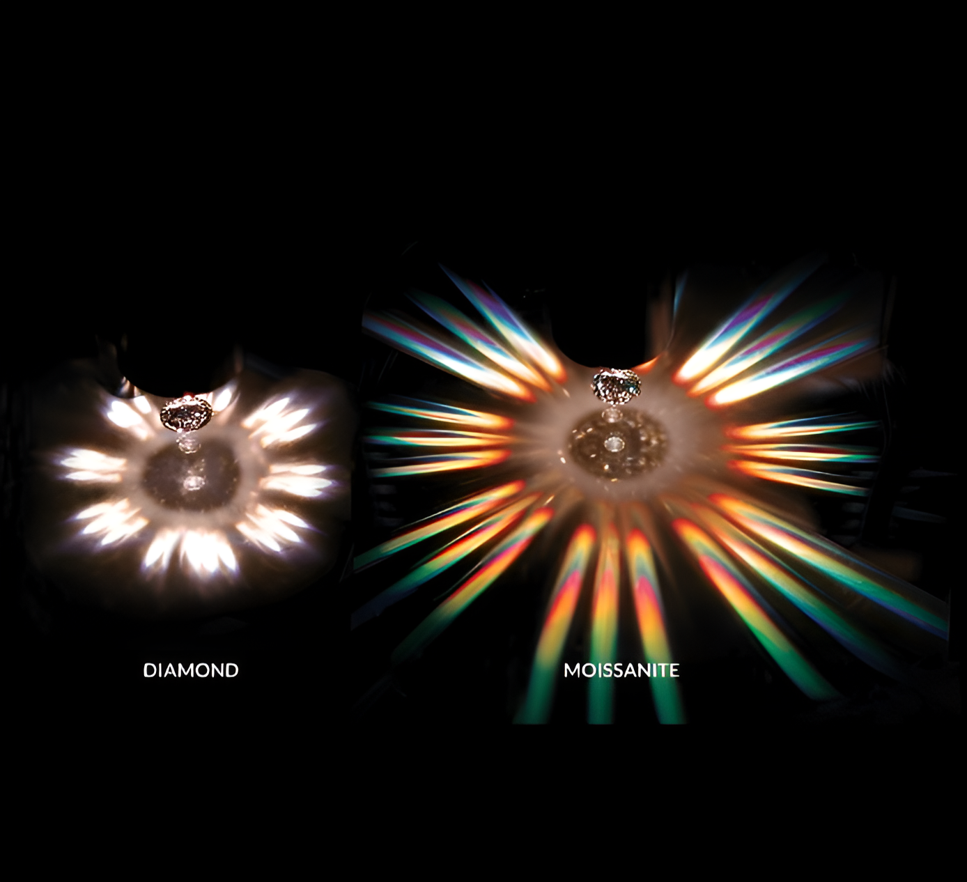 Diamond Vs Moissanite Light Dispersion