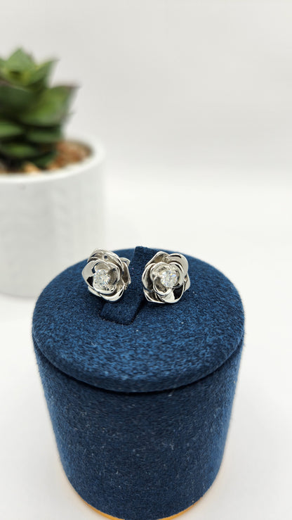 Moissanite Silver Earing - ROSY_