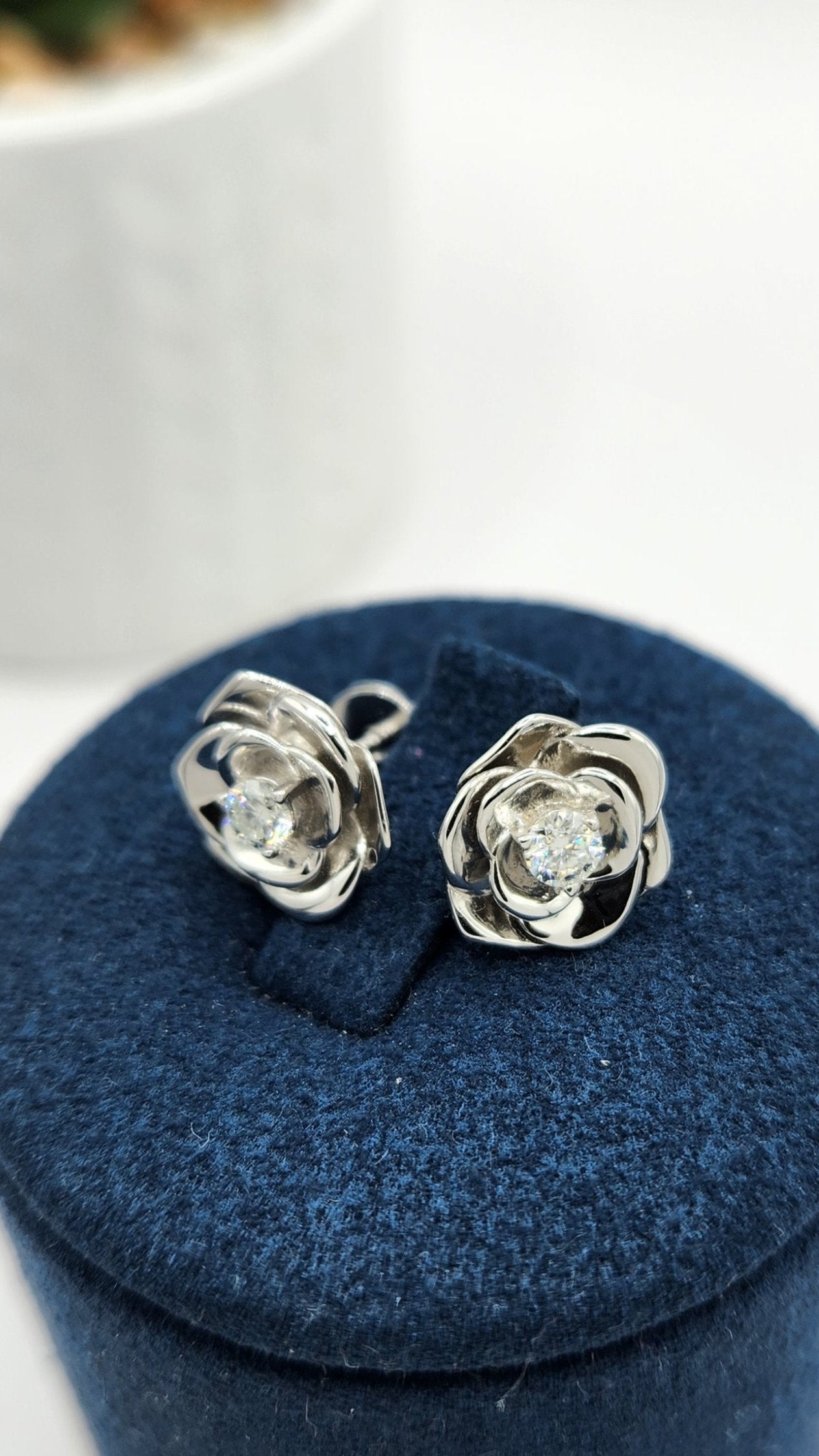 Moissanite Silver Earing - ROSY_1