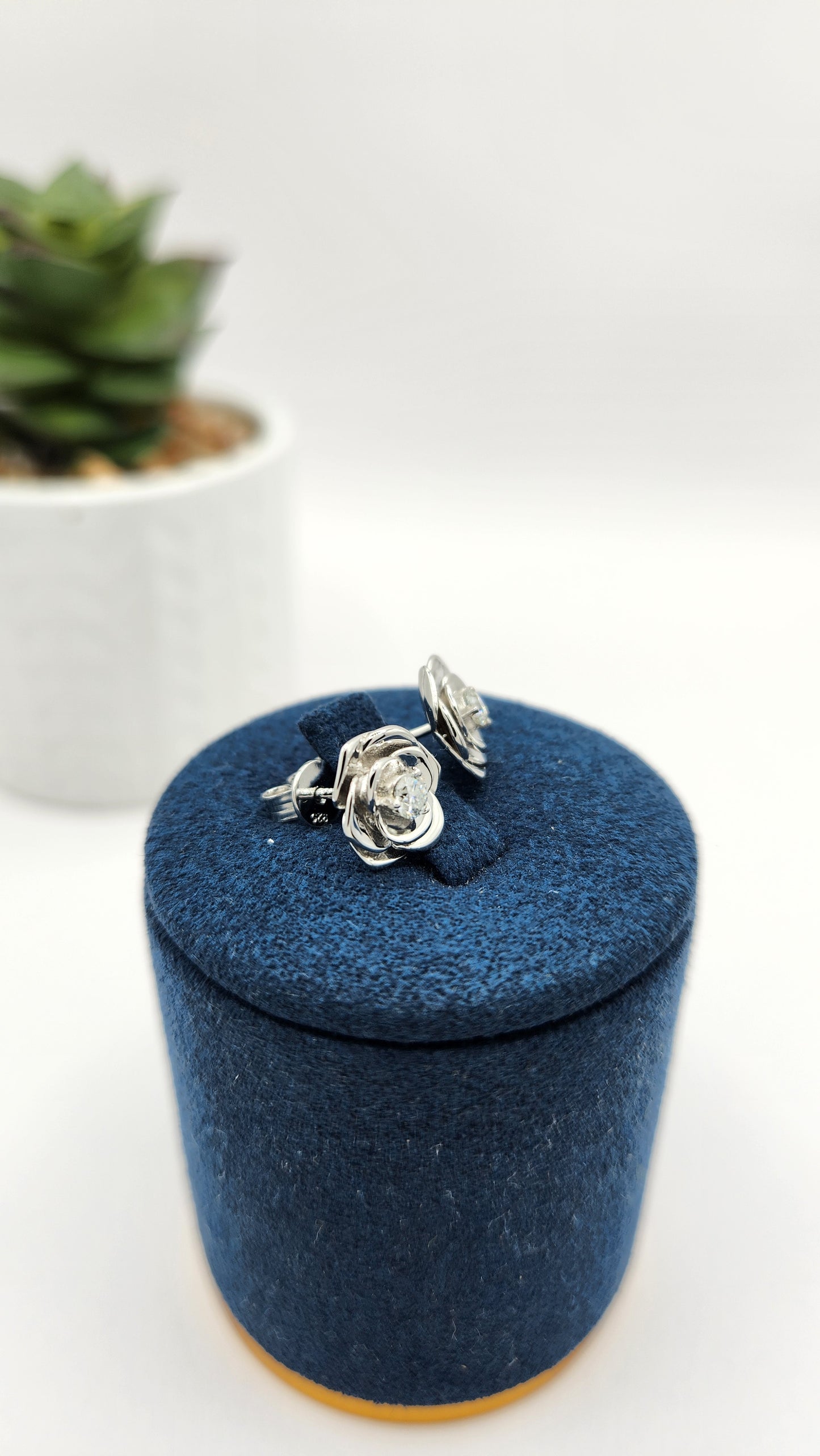 Moissanite Silver Earing - ROSY_2