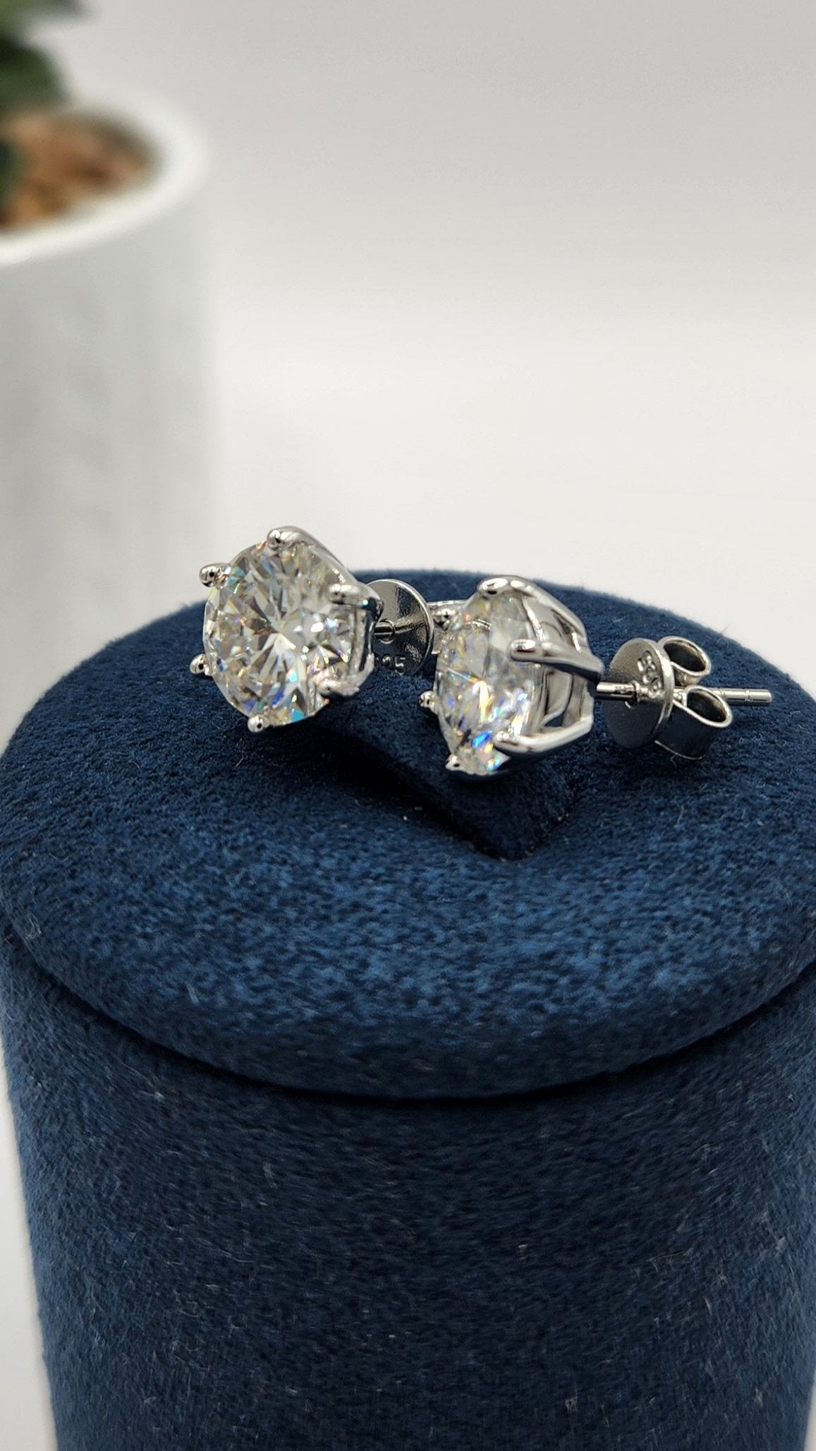 Moissanite Silver Earrings - AURA_1