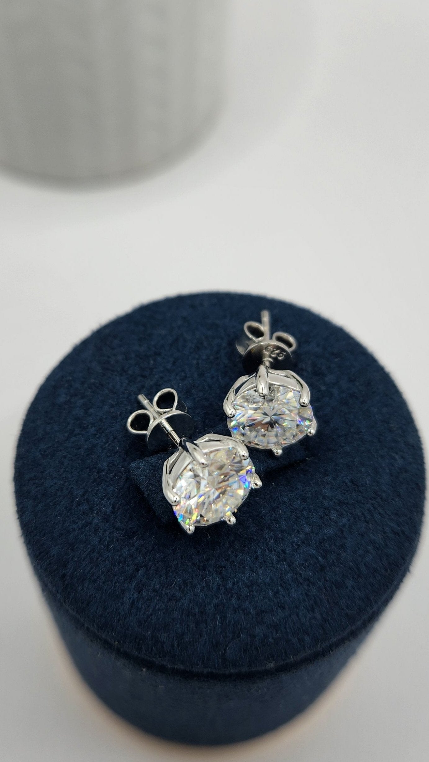 Moissanite Silver Earrings - AURA_4