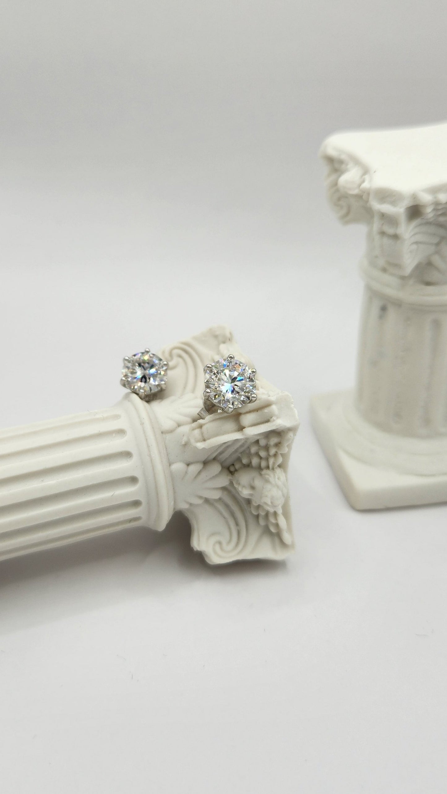 Moissanite Silver Earrings - AURA_5