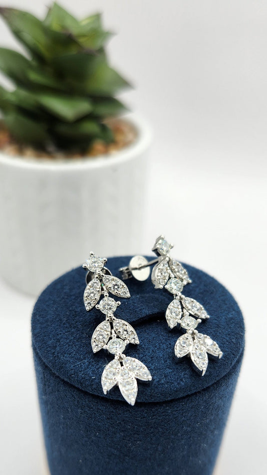 Moissanite Silver Earrings - BLISS
