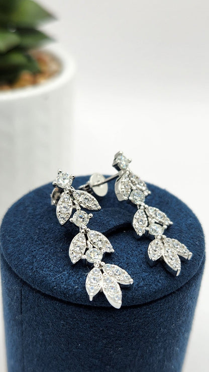 Moissanite Silver Earrings - BLISS_1