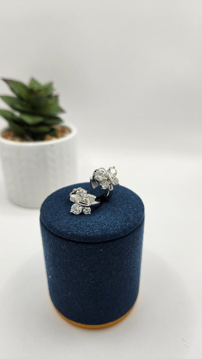 Moissanite Silver Earrings - BUTTERFLY_2