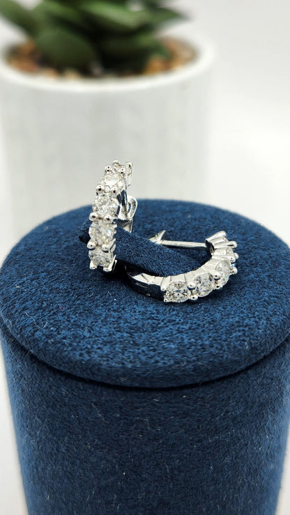 Moissanite Silver Earrings - CORSICA_1