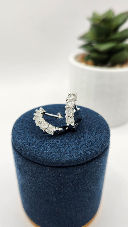 Moissanite Silver Earrings - CORSICA_2