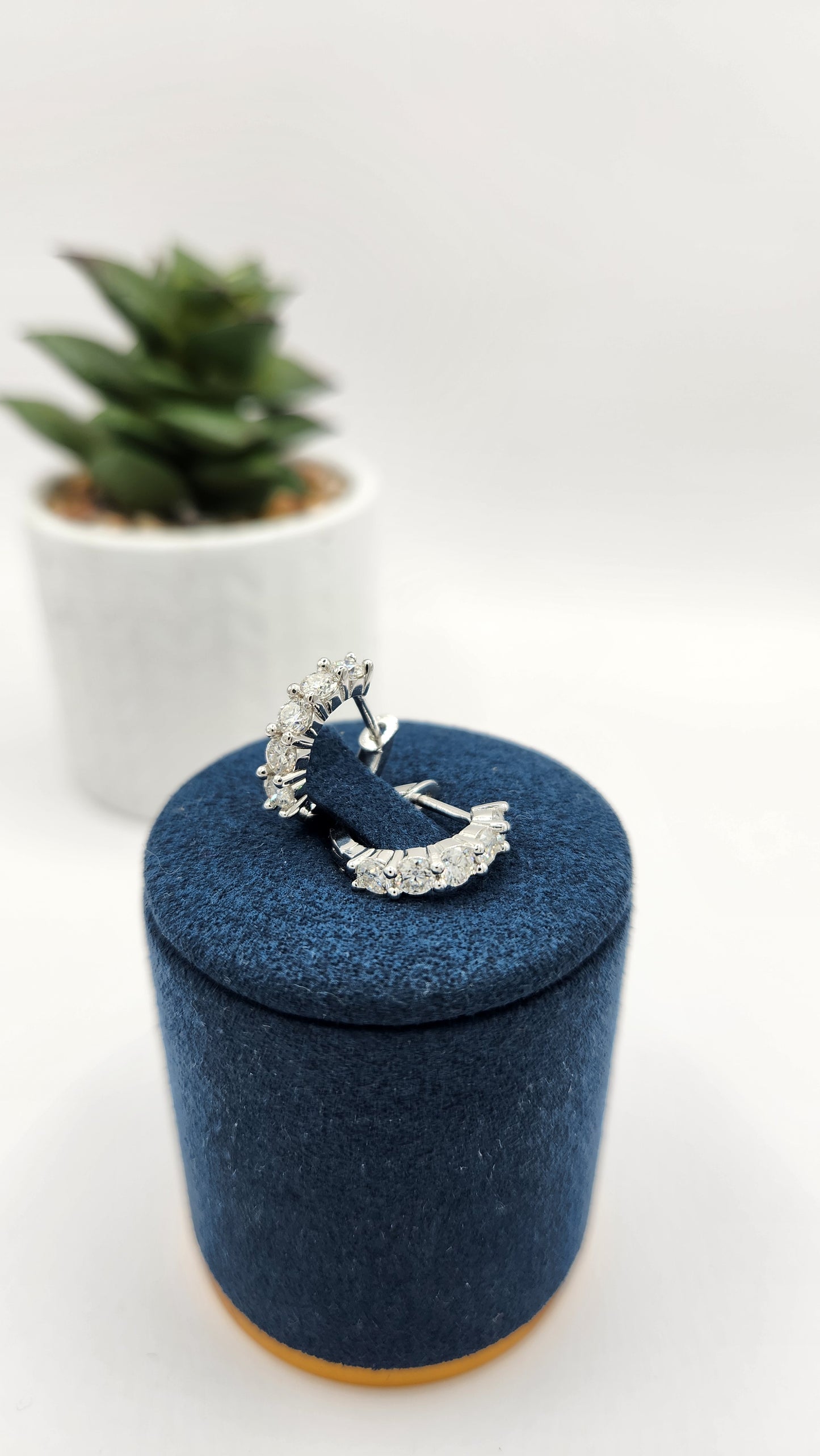 Moissanite Silver Earrings - CORSICA_7
