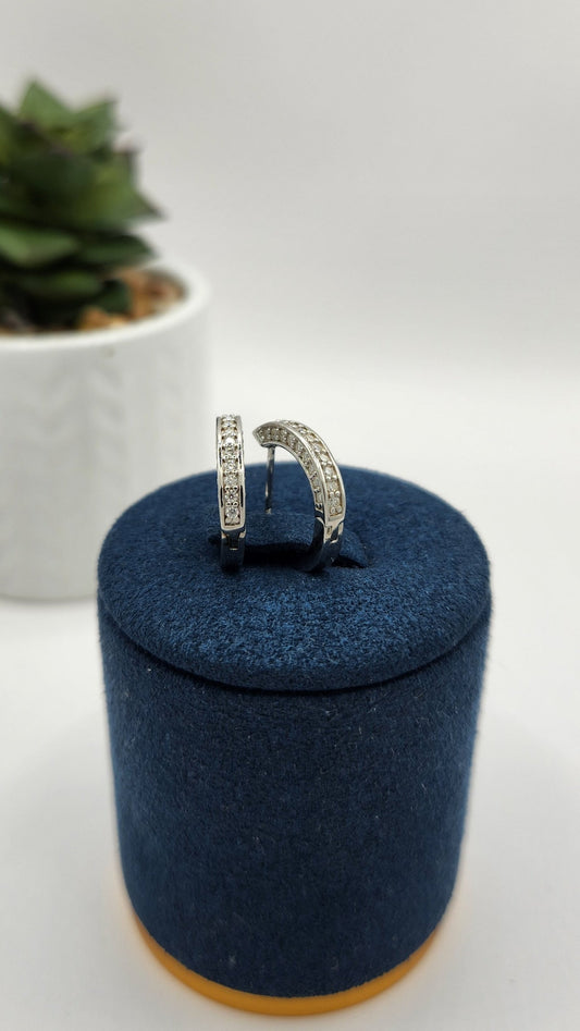 Moissanite Silver Earrings - FLORA