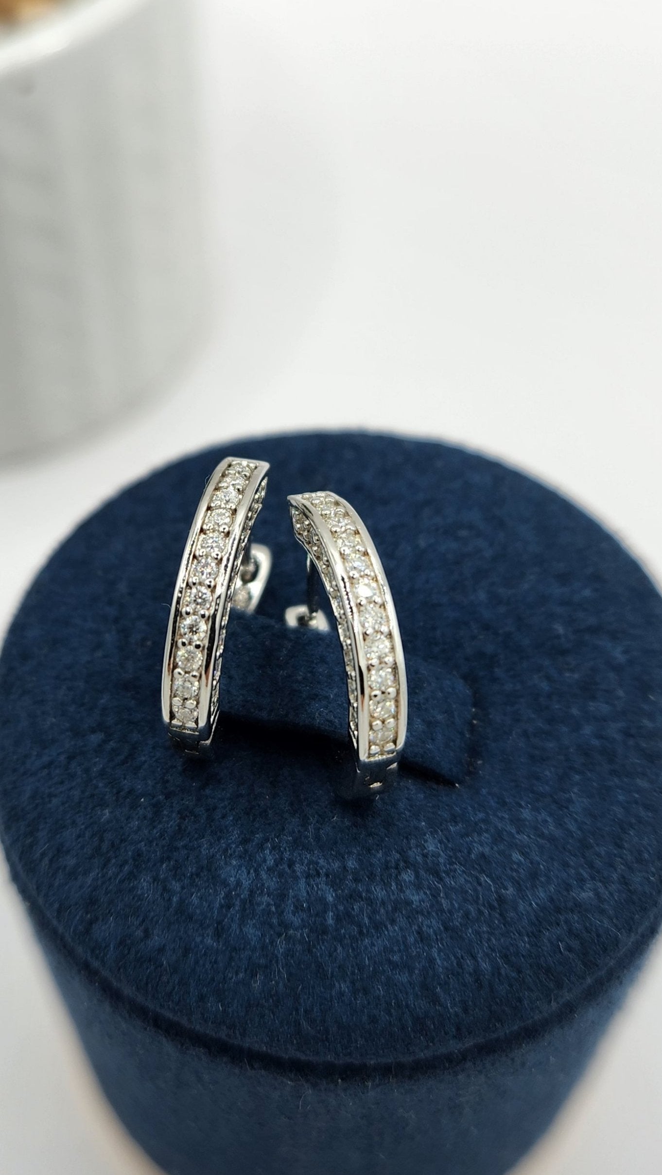 Moissanite Silver Earrings - FLORA 1