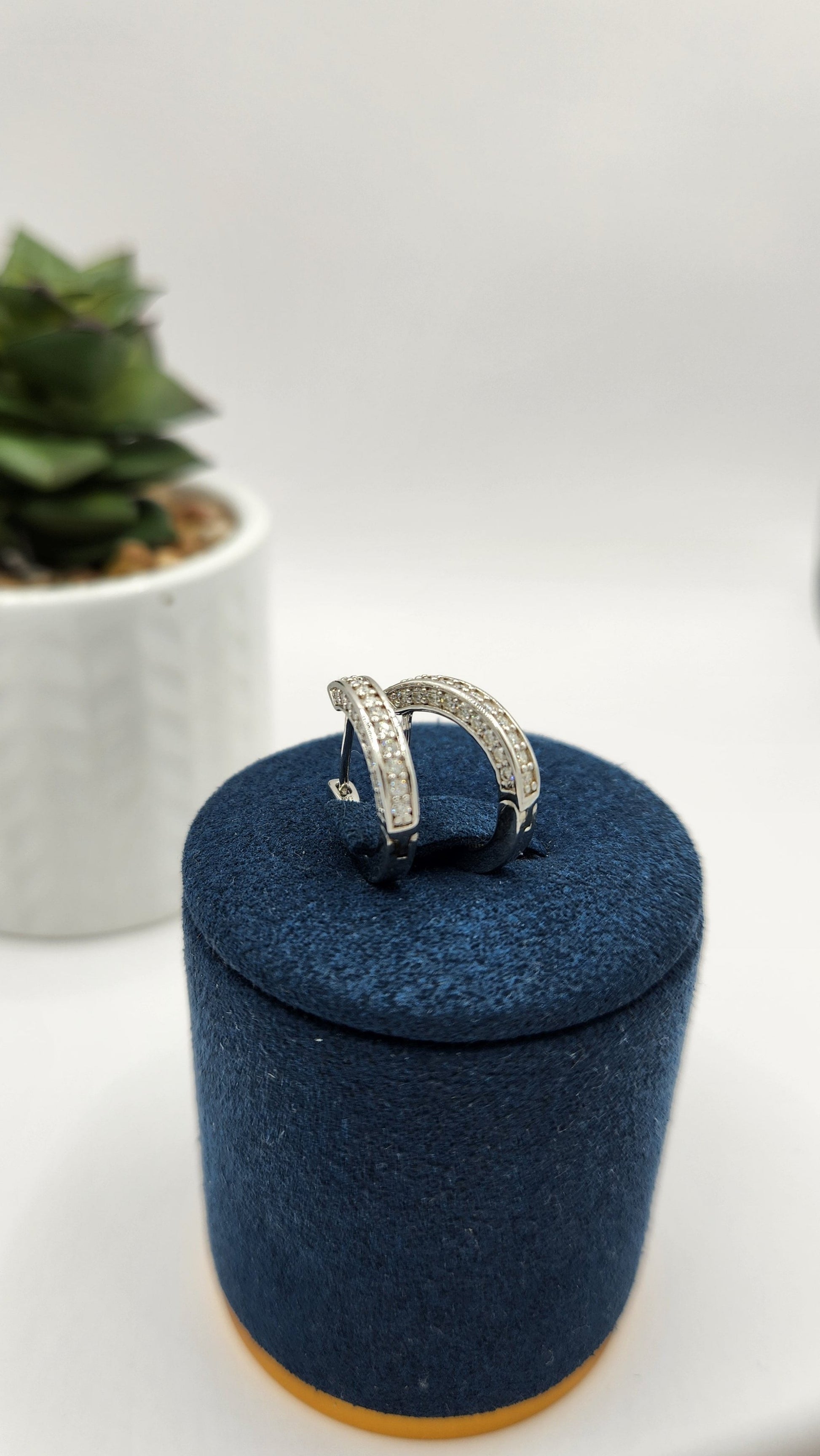 Moissanite Silver Earrings - FLORA 2