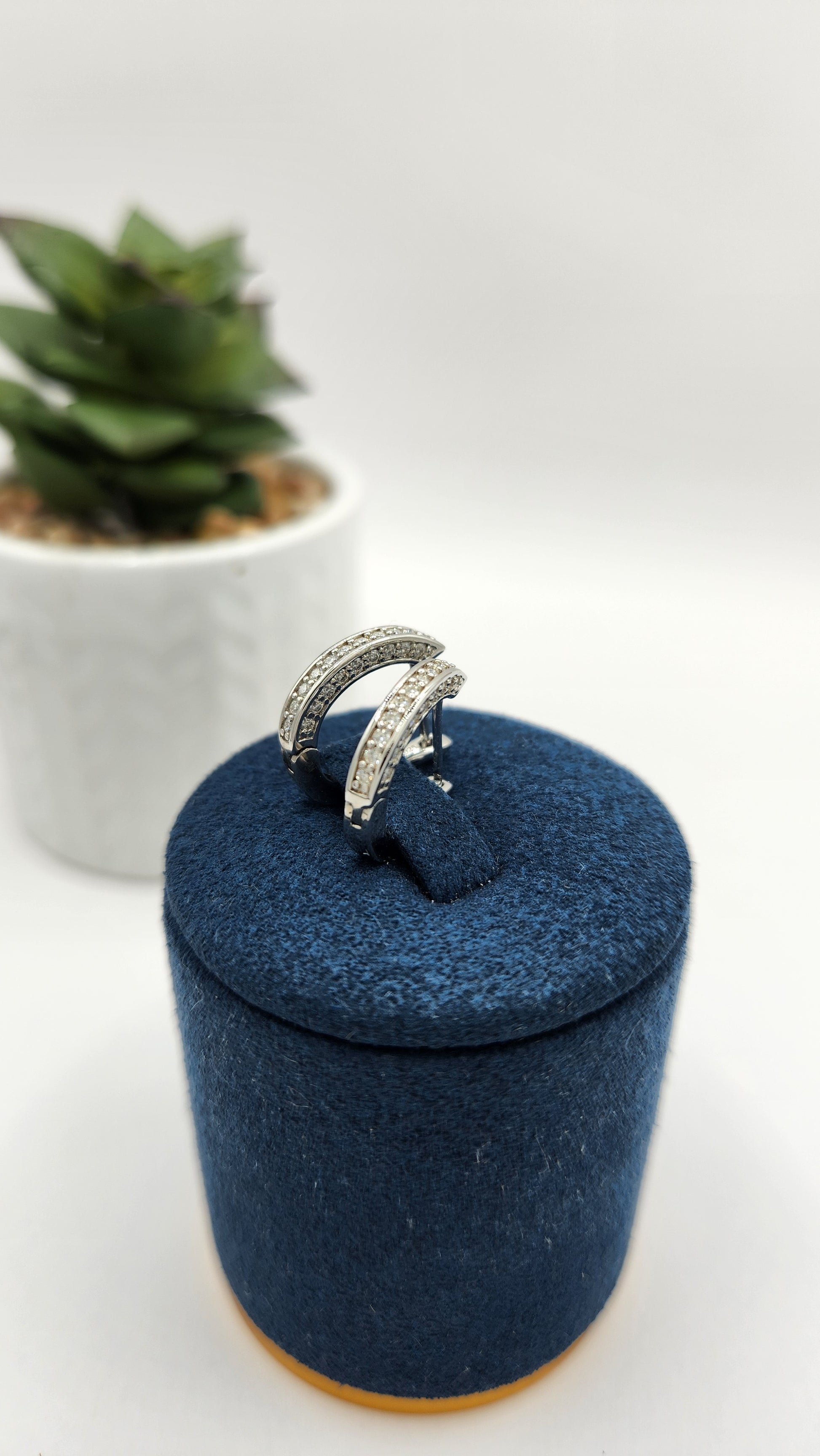 Moissanite Silver Earrings - FLORA 3