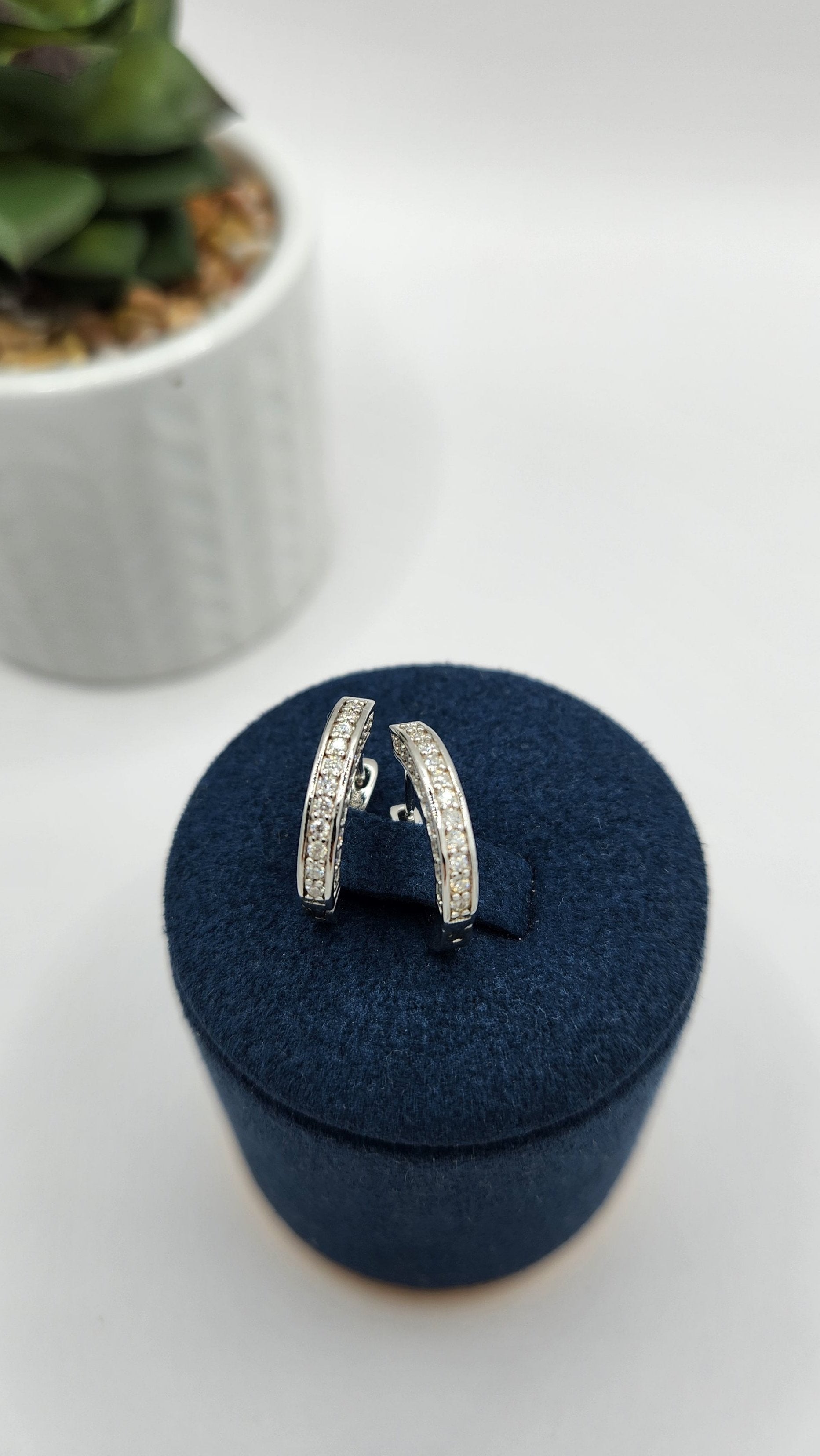 Moissanite Silver Earrings - FLORA 4