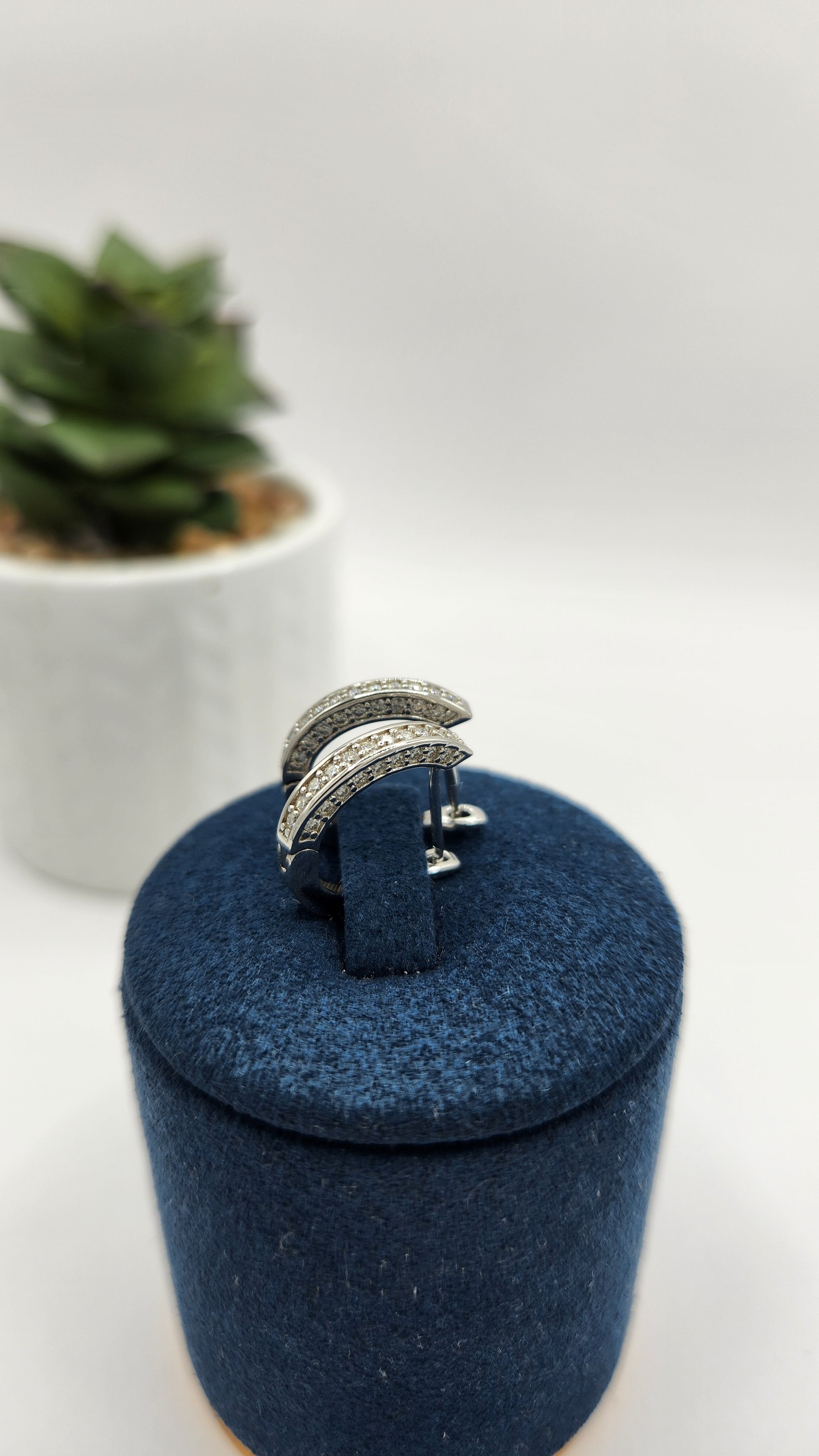 Moissanite Silver Earrings - FLORA 5