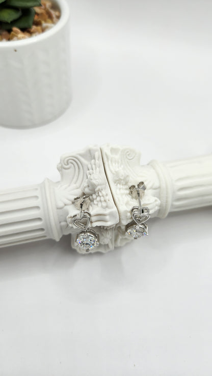 Moissanite Silver Earrings - MARBELLA4