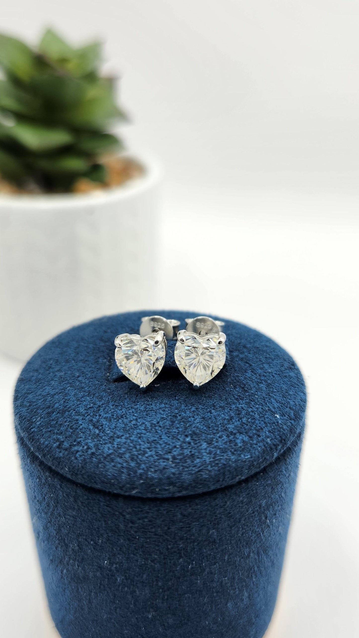 Moissanite Silver Earrings - MARINA