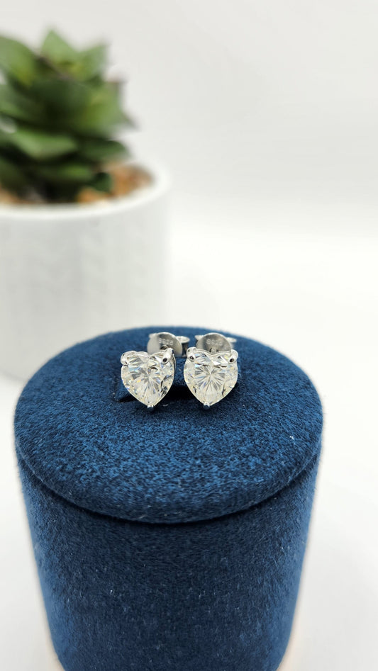 Moissanite Silver Earrings - MARINA