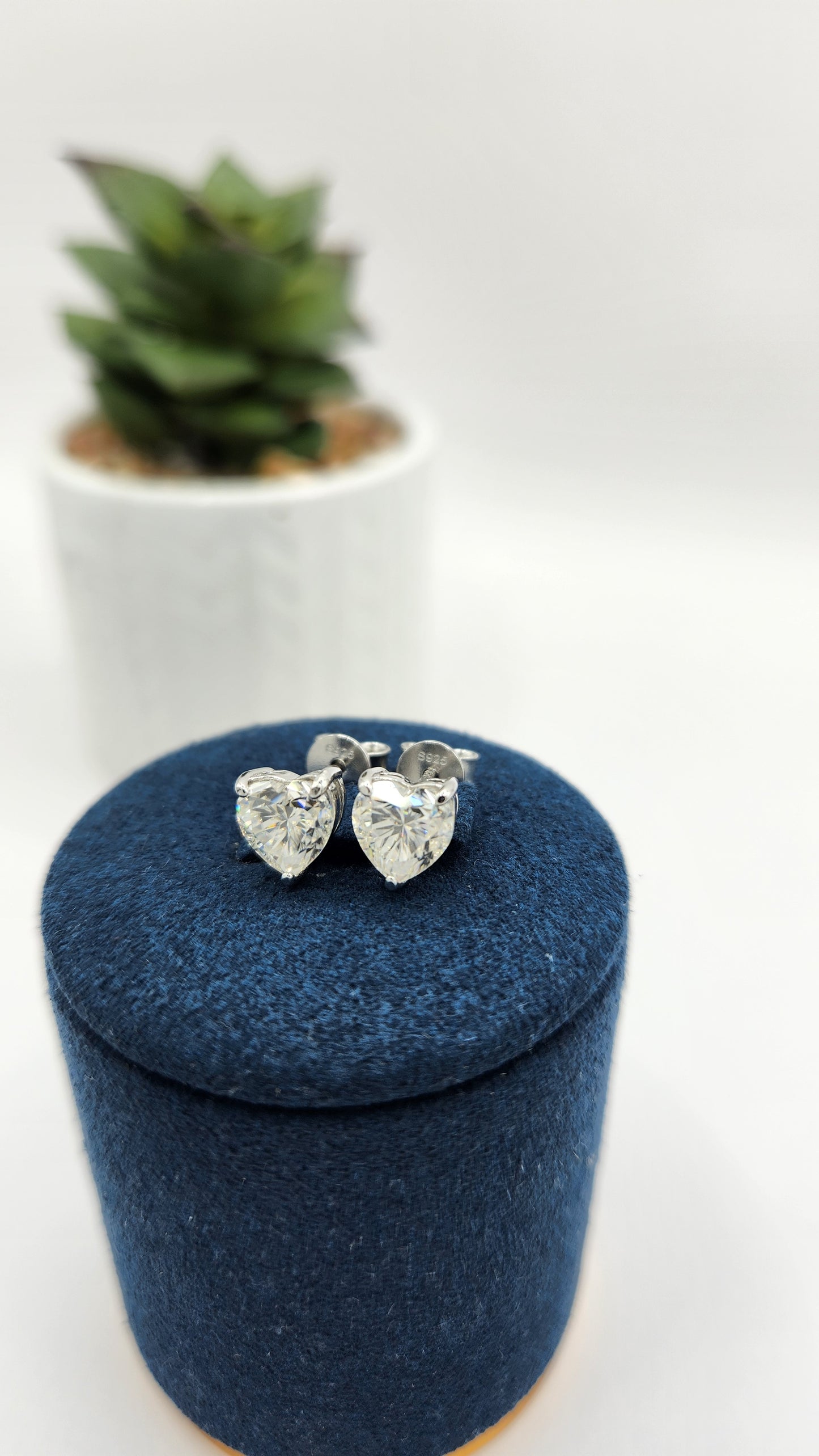 Moissanite Silver Earrings - MARINA 1