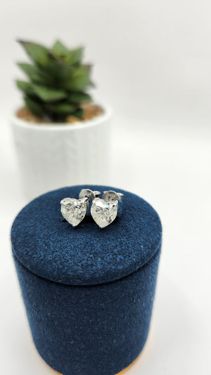 Moissanite Silver Earrings - MARINA 1