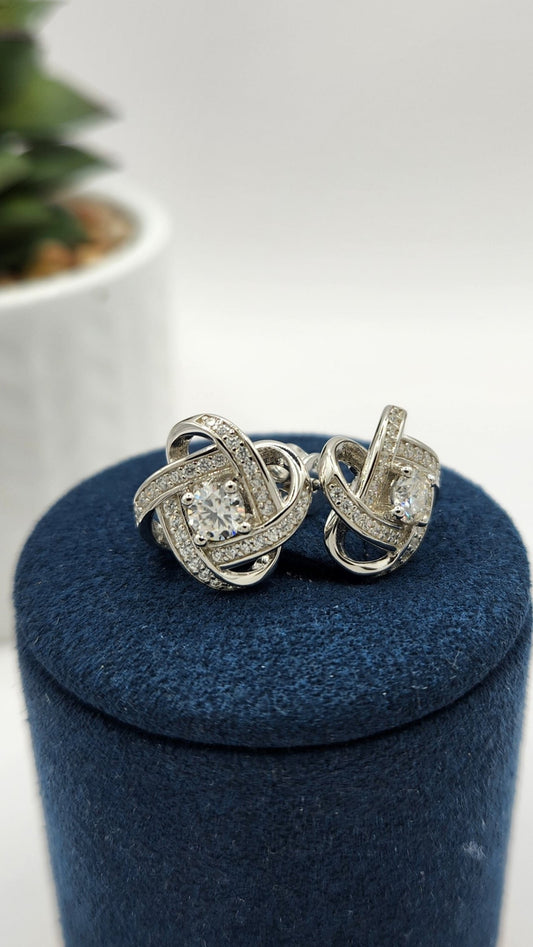 Moissanite Silver Earrings - MIRRAGE