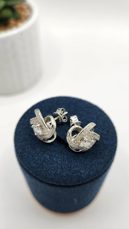 Moissanite Silver Earrings - MIRRAGE