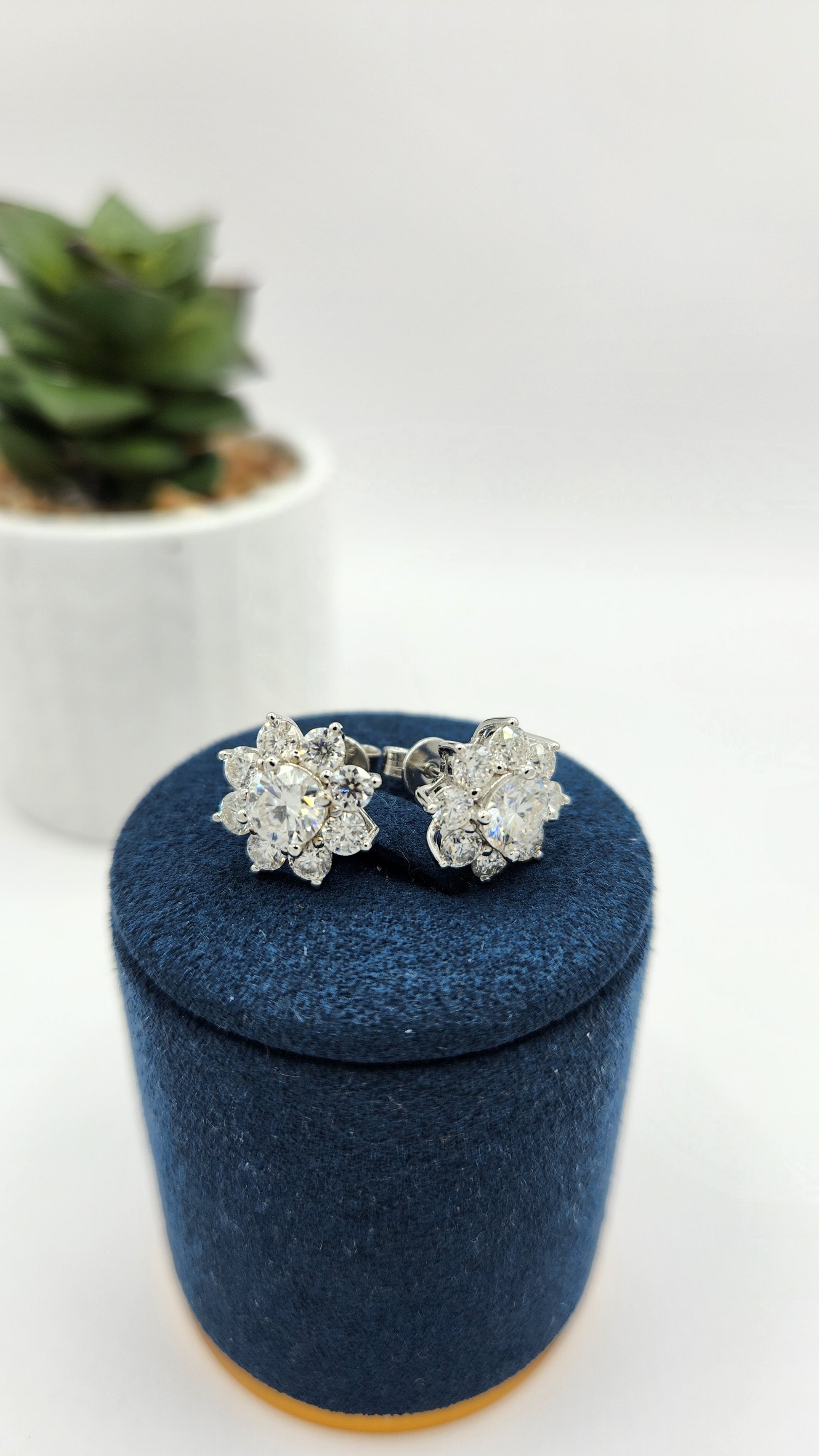 Moissanite Silver Earrings - MYSTIC