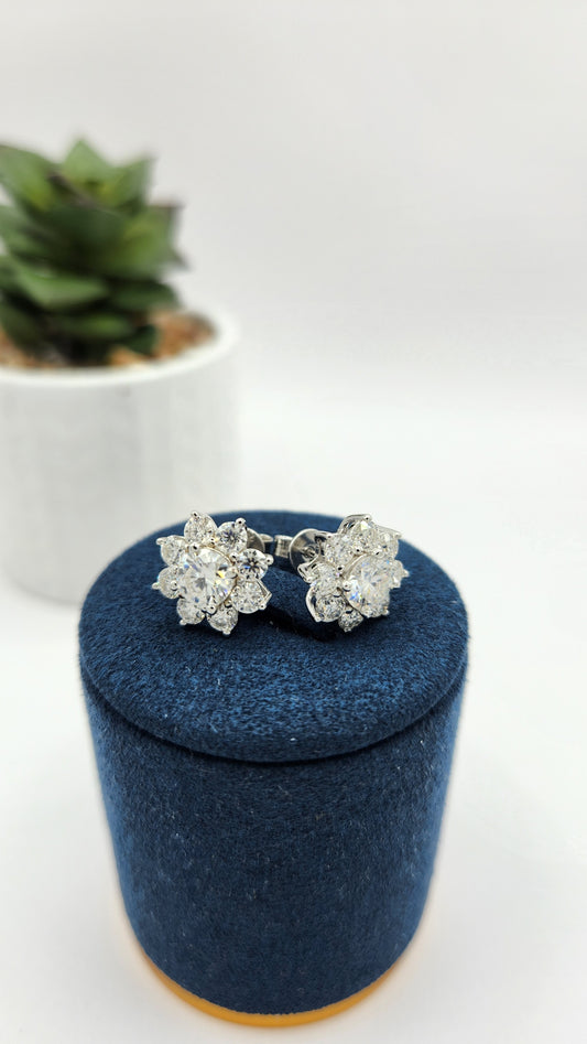 Moissanite Silver Earrings - MYSTIC