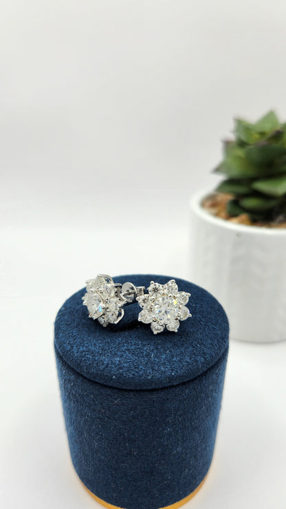 Moissanite Silver Earrings - MYSTIC 2