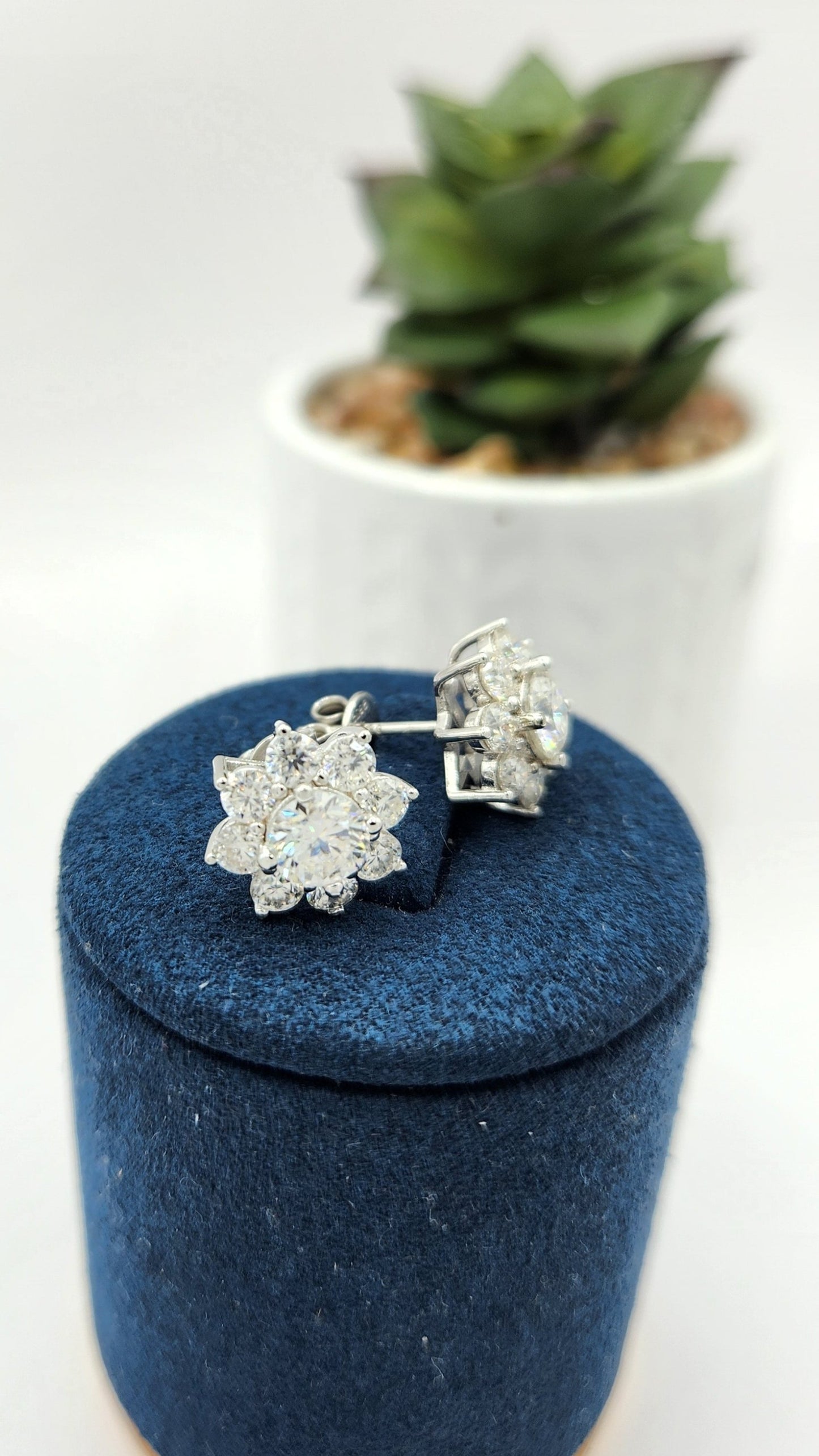 Moissanite Silver Earrings - MYSTIC 5